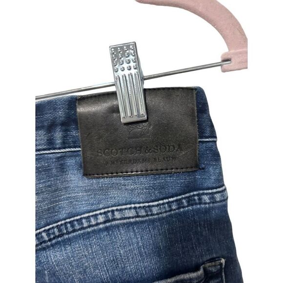 Scotch & Soda Five Pocket Whisker Detail Amsterdam Blauw Phaidon Jeans Size 28 - Picture 4 of 14